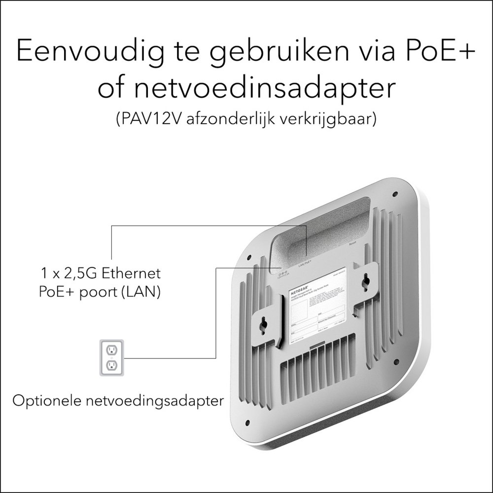 Netgear Insight WAX210 | WiFi 6 Access Point (AX1800) | 1800 Mbit/s | PoE (802.3at) | Inclusief Montagebeugel 12 Netgear Insight WAX210 | WiFi 6 Access Point (AX1800) | 1800 Mbit/s | PoE (802.3at) | Inclusief Montagebeugel - Afbeelding 12
