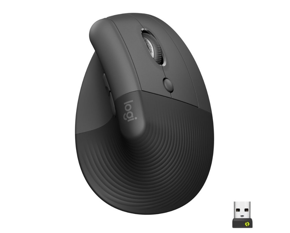 Logitech Lift | Ergonomische Draadloze Muis | Rechtshandig | RF + Bluetooth | 4000 DPI | Grafiet 1 Logitech Lift | Ergonomische Draadloze Muis | Rechtshandig | RF + Bluetooth | 4000 DPI | Grafiet
