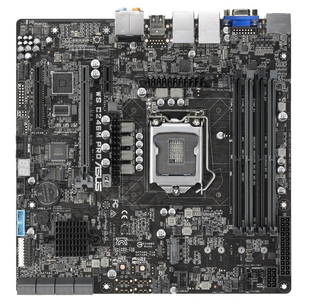ASUS WS C246M PRO | Socket LGA 1151 | Intel C246 | 4xDDR4 | Micro-ATX | Moederbord 1 ASUS WS C246M PRO | Socket LGA 1151 | Intel C246 | 4xDDR4 | Micro-ATX | Moederbord