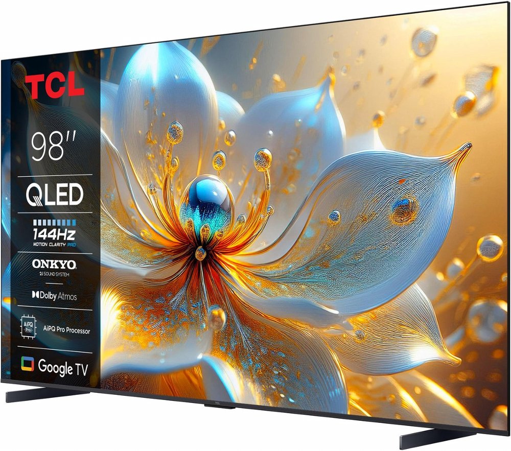 TCL 98T8C | 98” 4K QLED (2025) | 144Hz Motion | Dolby Vision & Dolby Atmos | Google TV & WiFi 3 TCL 98T8C | 98” 4K QLED (2025) | 144Hz Motion | Dolby Vision & Dolby Atmos | Google TV & WiFi - Afbeelding 3