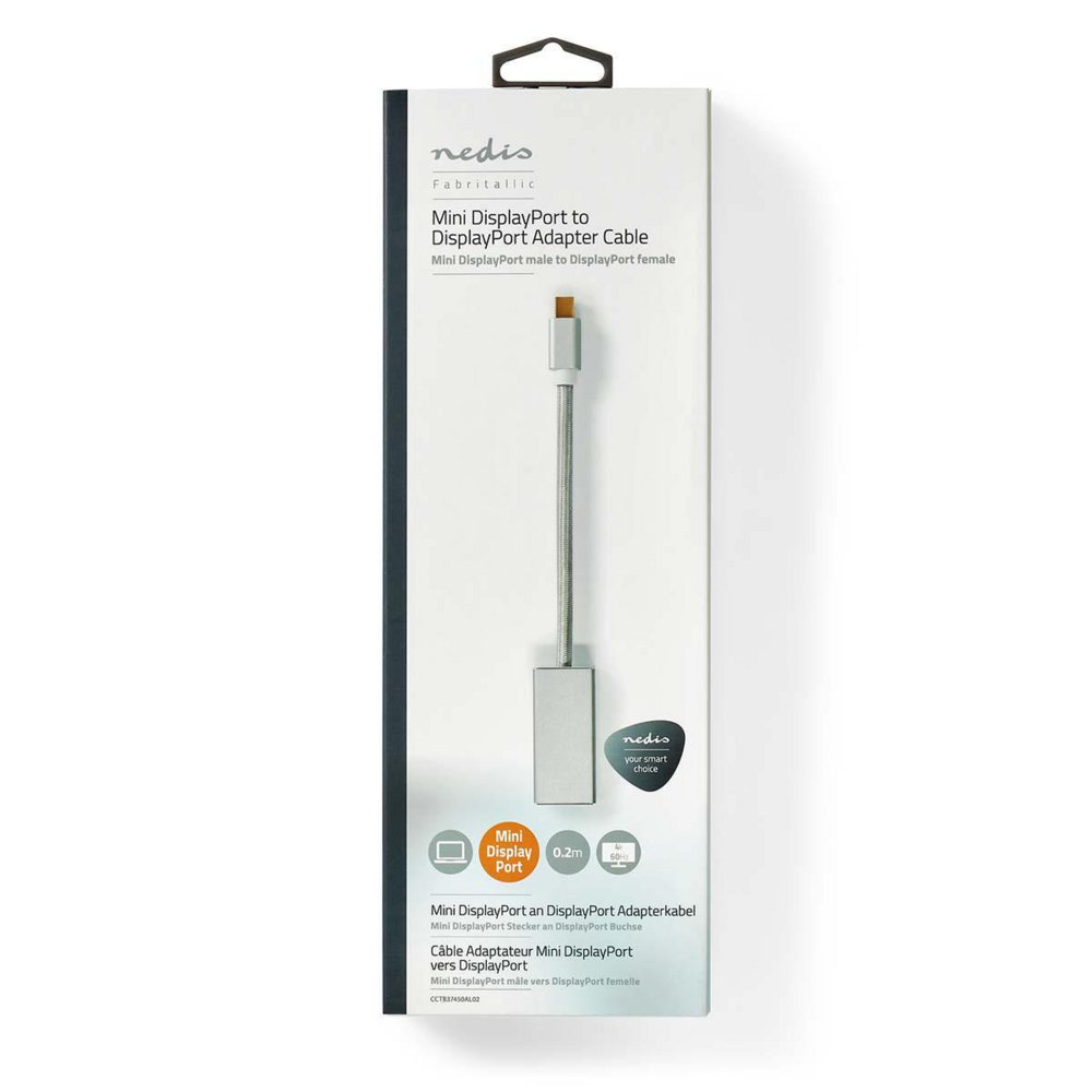 Nedis | Mini-DisplayPort naar Displayport 4K Adapter | Wit 6 Nedis | Mini-DisplayPort naar Displayport 4K Adapter | Wit - Afbeelding 6