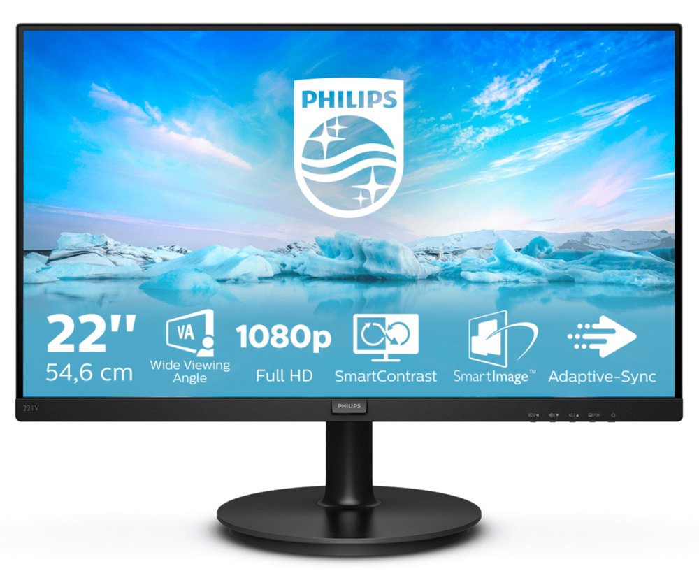 Philips V-Line 221V8A/00 21.5" | 1920x1080 VA | 75Hz | Ingebouwde Luidsprekers | VESA-Compatibel | Monitor 2 Philips V-Line 221V8A/00 21.5" | 1920x1080 VA | 75Hz | Ingebouwde Luidsprekers | VESA-Compatibel | Monitor - Afbeelding 2
