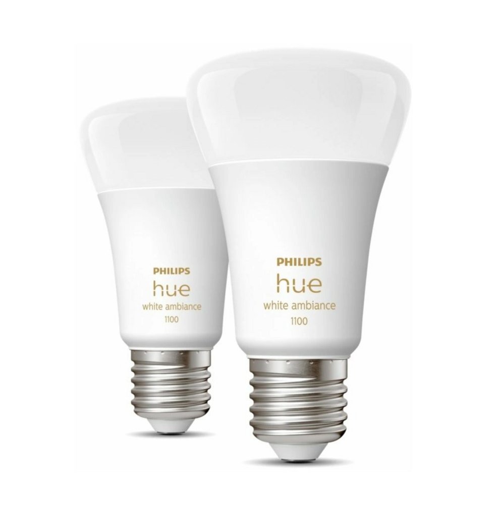 Philips Hue White Ambiance | 8W A60 LED-lamp | E27 fitting | 2-pack | EU | Dimbaar | Bluetooth & Zigbee 3 Philips Hue White Ambiance | 8W A60 LED-lamp | E27 fitting | 2-pack | EU | Dimbaar | Bluetooth & Zigbee - Afbeelding 3
