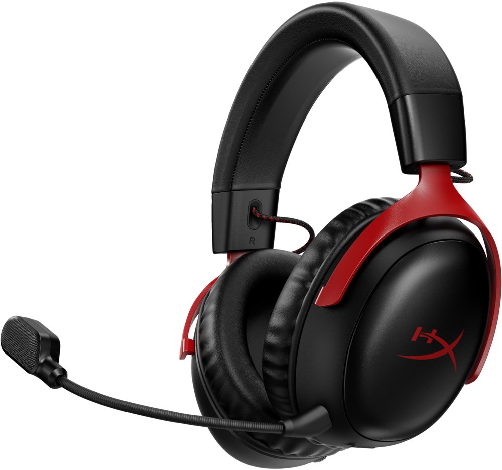 HyperX Cloud III | Draadloze Over-ear Gaming Headset | USB-A & USB-C Receiver | Zwart/Rood 1 HyperX Cloud III | Draadloze Over-ear Gaming Headset | USB-A & USB-C Receiver | Zwart/Rood