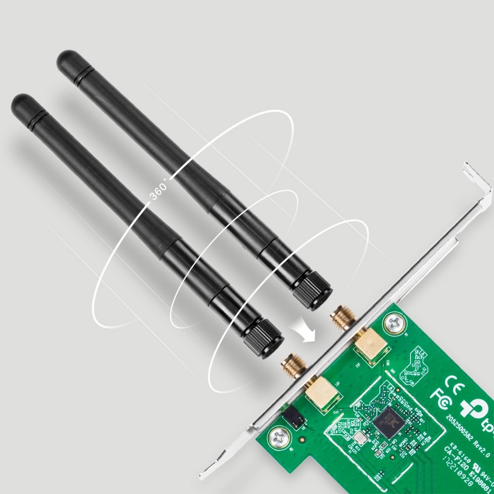 TP-LINK TL-WN881ND | Wi-Fi 4 Intern WLAN PCI Express | 300 Mbps | 2,4 GHz | Zwart 5 TP-LINK TL-WN881ND | Wi-Fi 4 Intern WLAN PCI Express | 300 Mbps | 2,4 GHz | Zwart - Afbeelding 5