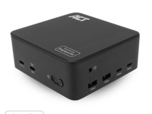 ACT Universeel USB-C Dockingstation | 4K | 3 Monitoren via HDMI en DisplayPort | DisplayLink