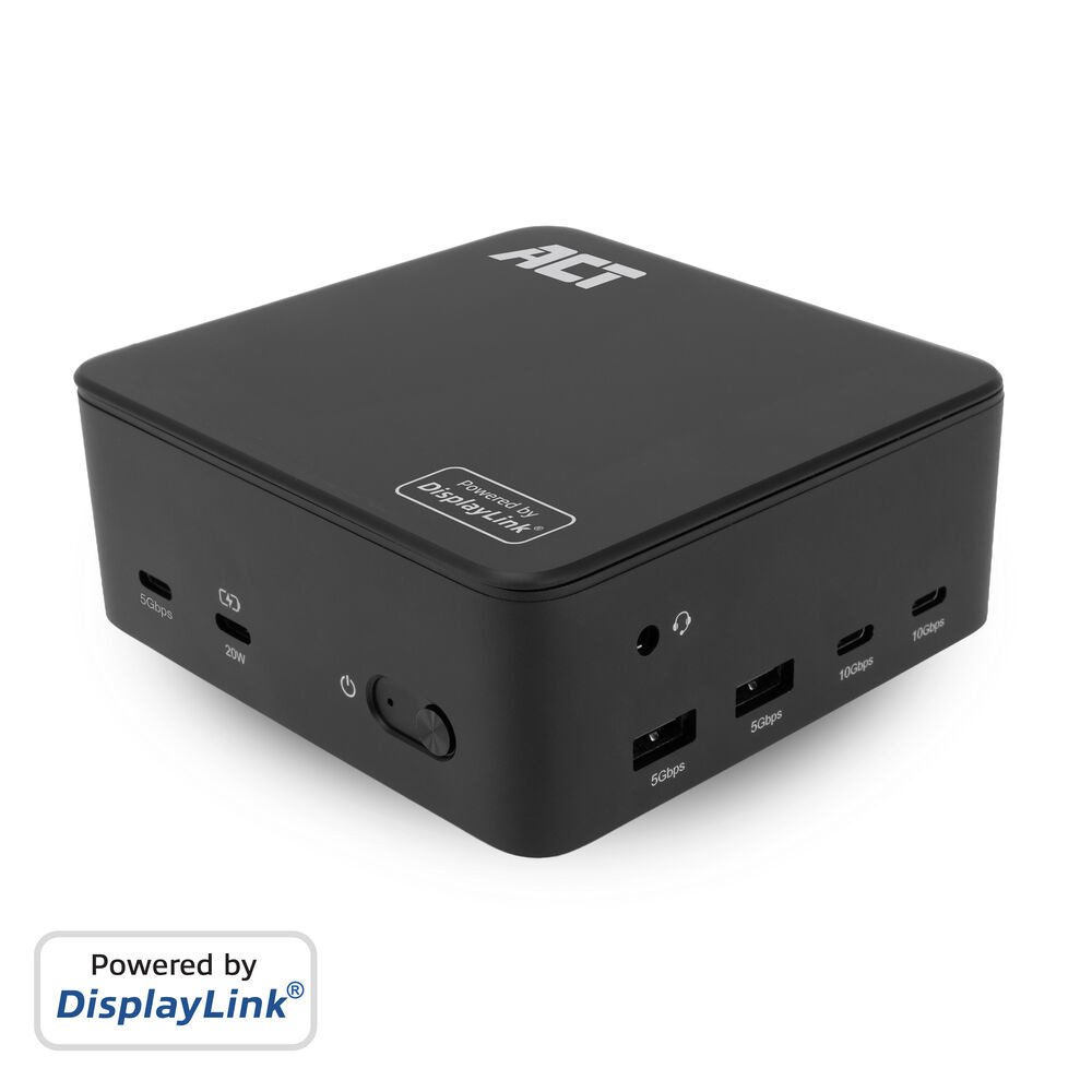 ACT Universeel USB-C Dockingstation | 4K | 3 Monitoren via HDMI en DisplayPort | DisplayLink 1 ACT Universeel USB-C Dockingstation | 4K | 3 Monitoren via HDMI en DisplayPort | DisplayLink