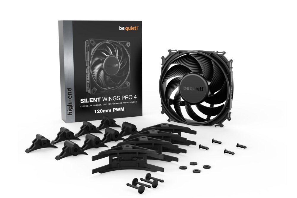 be quiet! Silent Wings Pro 4 | 120mm PWM Case Fan | Zwart 5 be quiet! Silent Wings Pro 4 | 120mm PWM Case Fan | Zwart - Afbeelding 5