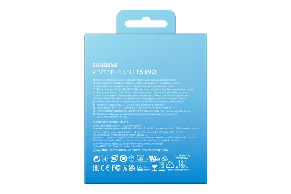Samsung T5 EVO | Externe SSD | 2TB | USB 3.2 Gen 1 | 460MB/s | Zwart | Compact & Draagbaar 10 Samsung T5 EVO | Externe SSD | 2TB | USB 3.2 Gen 1 | 460MB/s | Zwart | Compact & Draagbaar - Afbeelding 10