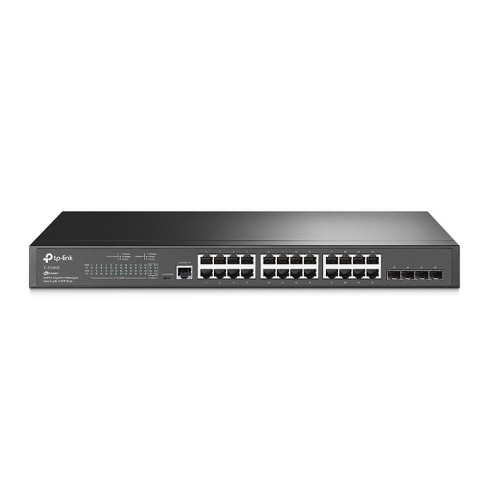 TP-Link TL-SG3428 | JetStream Managed L2 Switch | 24 Poorten | Gigabit Ethernet (10/100/1000 Mbps) | 4x SFP | Omada SDN | Rackmount | Zwart 1 TP-Link TL-SG3428 | JetStream Managed L2 Switch | 24 Poorten | Gigabit Ethernet (10/100/1000 Mbps) | 4x SFP | Omada SDN | Rackmount | Zwart