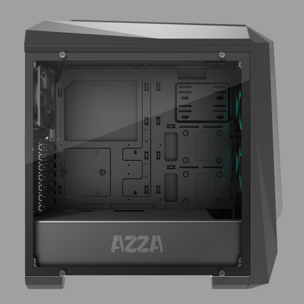 Azza Chroma 410B | Midi Tower Case | Zwart 5 Azza Chroma 410B | Midi Tower Case | Zwart - Afbeelding 5