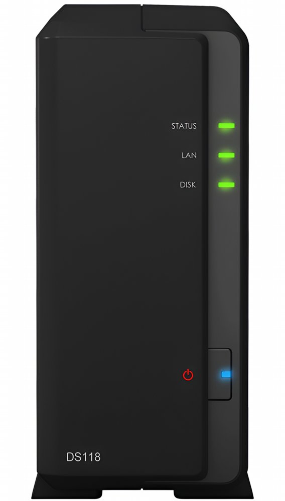 Synology DiskStation DS118 NAS 2TB | 1 Drive Bay | Inclusief 2TB HDD | 1x Gigabit Ethernet | Zwart 1 Synology DiskStation DS118 NAS 2TB | 1 Drive Bay | Inclusief 2TB HDD | 1x Gigabit Ethernet | Zwart