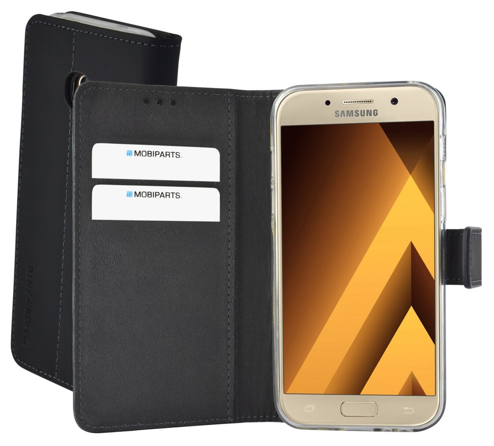 Mobiparts Premium Wallet TPU Case | Samsung Galaxy A3 (2017) | Zwart 1 Mobiparts Premium Wallet TPU Case | Samsung Galaxy A3 (2017) | Zwart