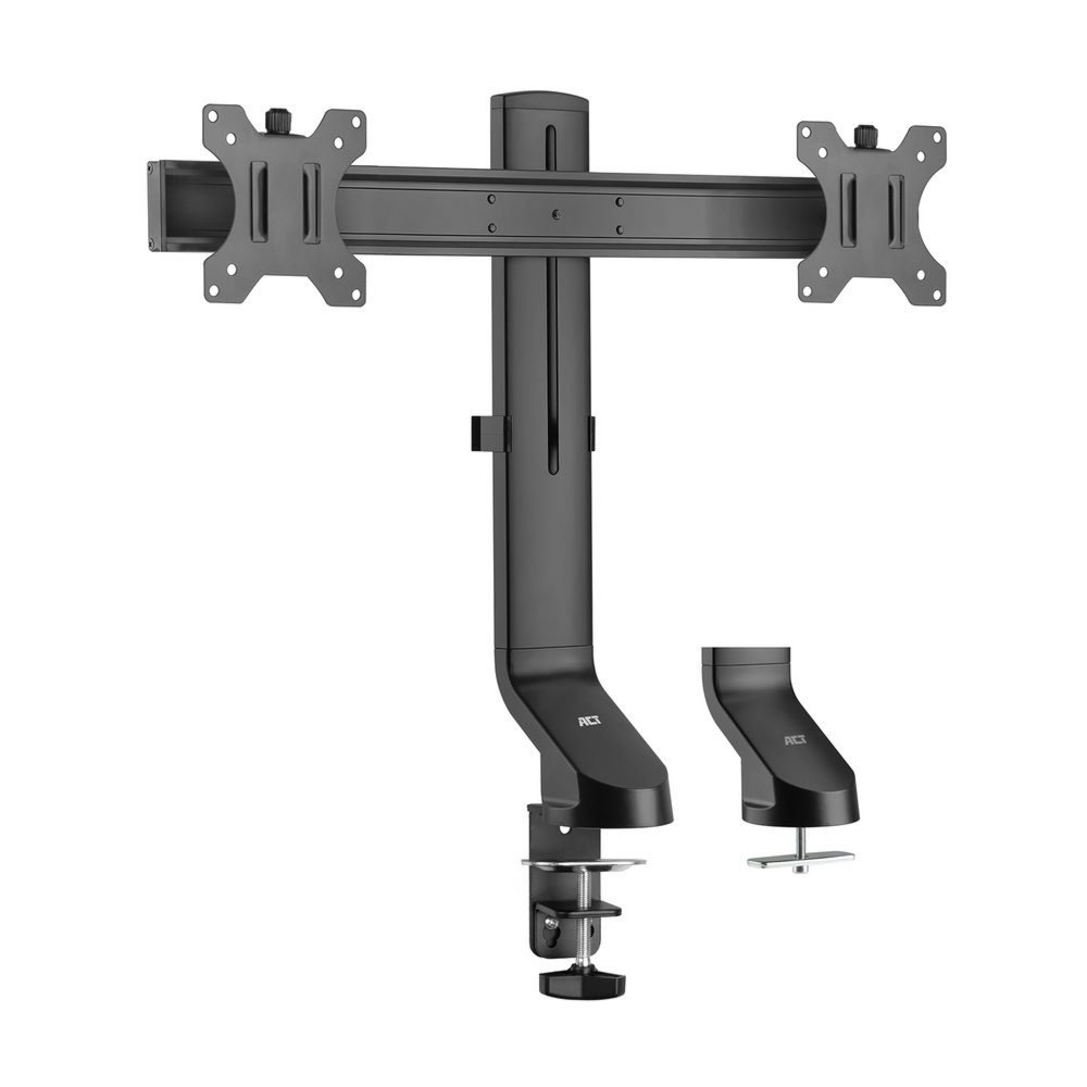 ACT AC8332 | In Hoogte Verstelbare Monitor-bureaubeugel | Tot 27" | Max 7kg | VESA 100x100 | 2 Monitoren 1 ACT AC8332 | In Hoogte Verstelbare Monitor-bureaubeugel | Tot 27" | Max 7kg | VESA 100x100 | 2 Monitoren