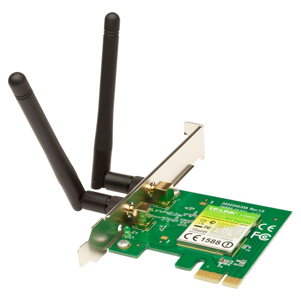 TP-LINK TL-WN881ND | Wi-Fi 4 Intern WLAN PCI Express | 300 Mbps | 2,4 GHz | Zwart 1 TP-LINK TL-WN881ND | Wi-Fi 4 Intern WLAN PCI Express | 300 Mbps | 2