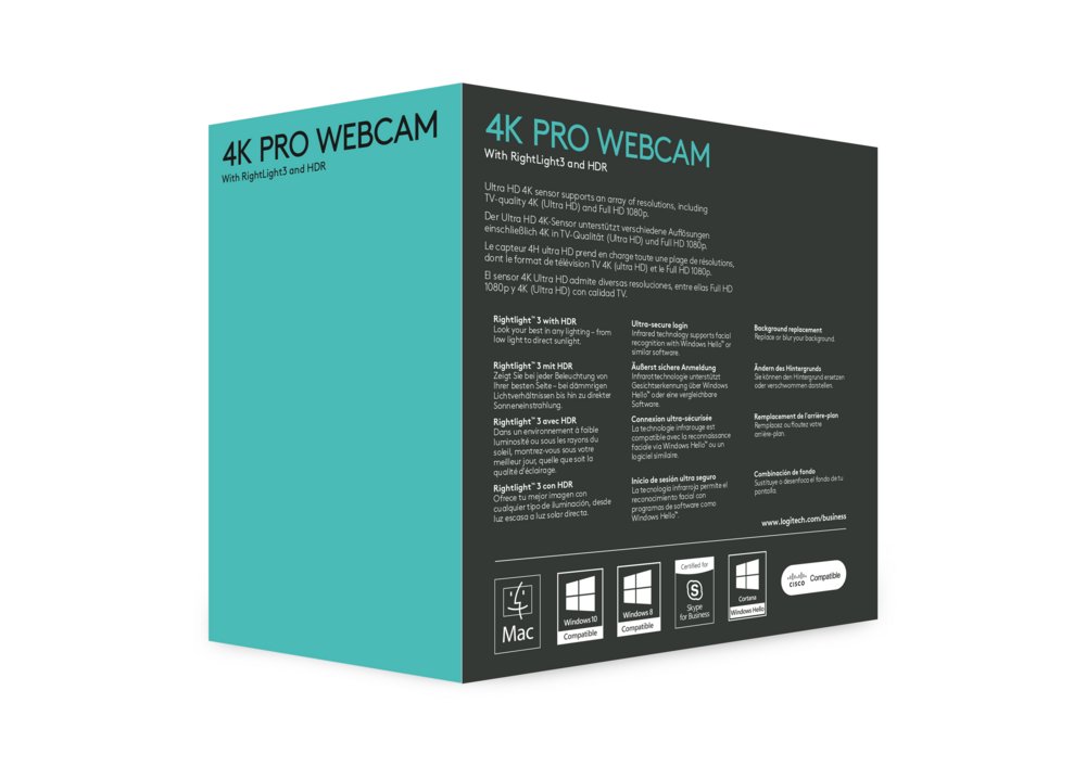 Logitech Brio Ultra HD Pro Zakelijk | 4K 30FPS USB Webcam met Microfoon 7 Logitech Brio Ultra HD Pro Zakelijk | 4K 30FPS USB Webcam met Microfoon - Afbeelding 7