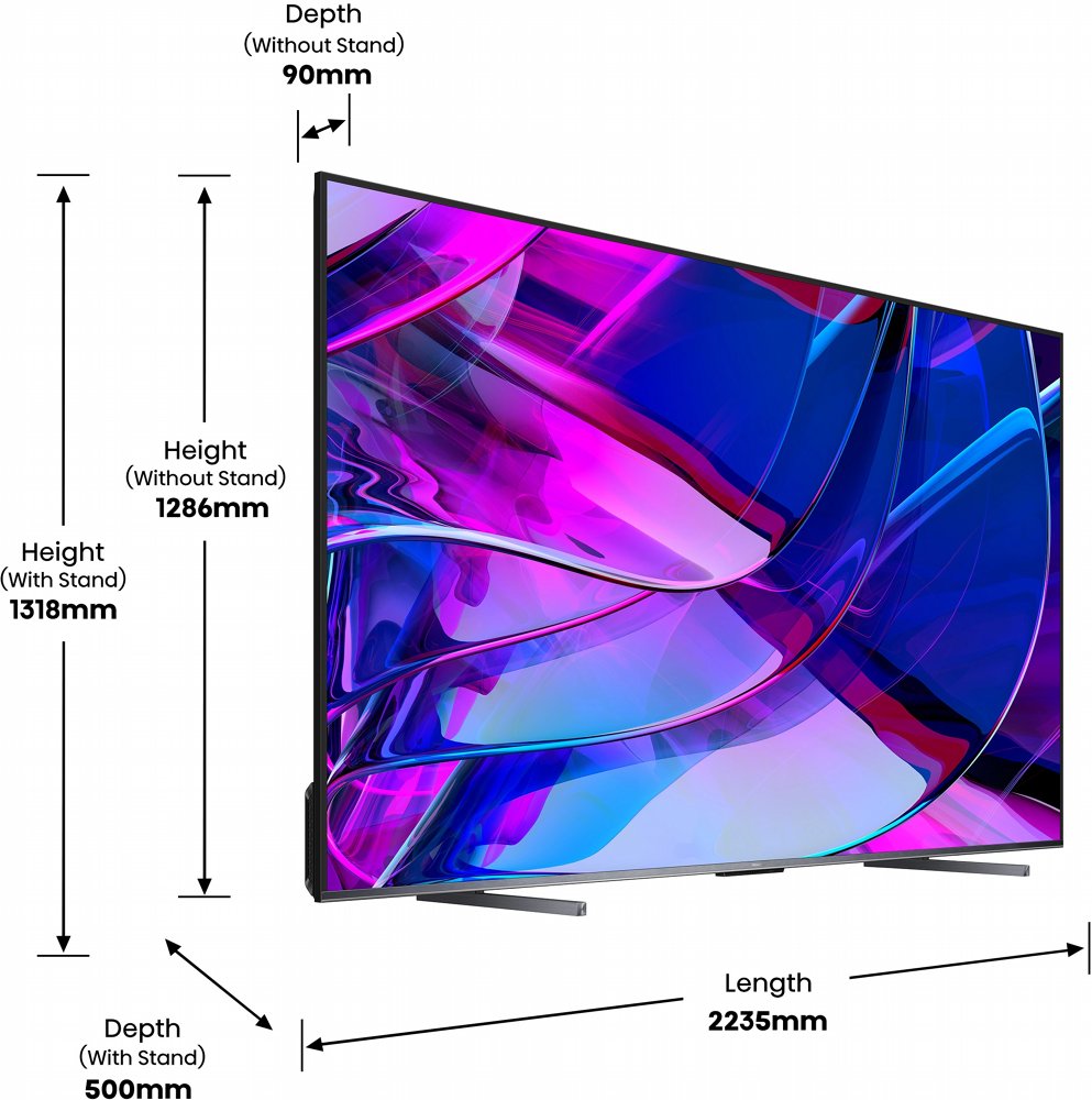 Hisense 100U7KQ 100" | Grote 4K Ultra HD Mini LED Smart TV | VIDAA U + Wifi | Dolby Vision | Local Dimming voor Perfect Contrast | 144Hz 5 Hisense 100U7KQ 100" | Grote 4K Ultra HD Mini LED Smart TV | VIDAA U + Wifi | Dolby Vision | Local Dimming voor Perfect Contrast | 144Hz - Afbeelding 5