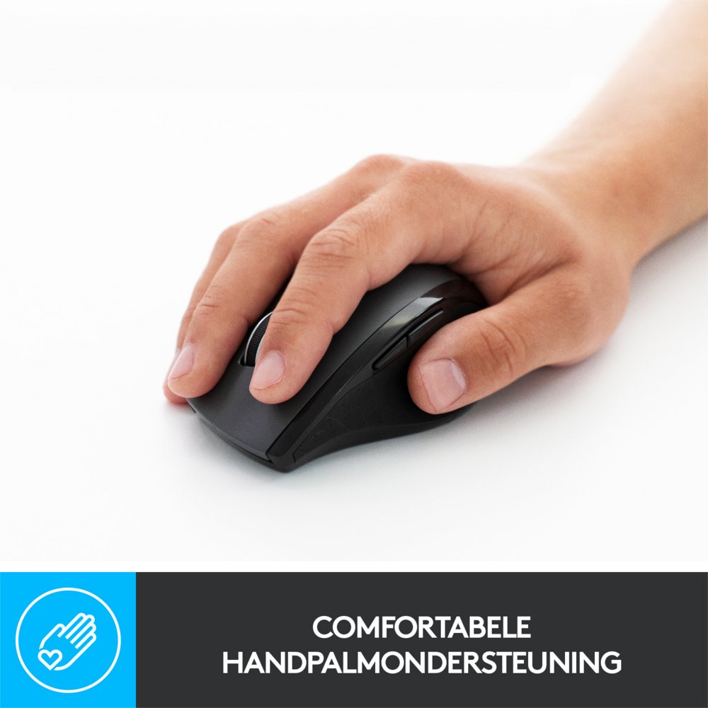 Logitech Marathon M705 | Draadloze Muis | Rechtshandig | RF | 1000 DPI | Zwart 7 Logitech Marathon M705 | Draadloze Muis | Rechtshandig | RF | 1000 DPI | Zwart - Afbeelding 7