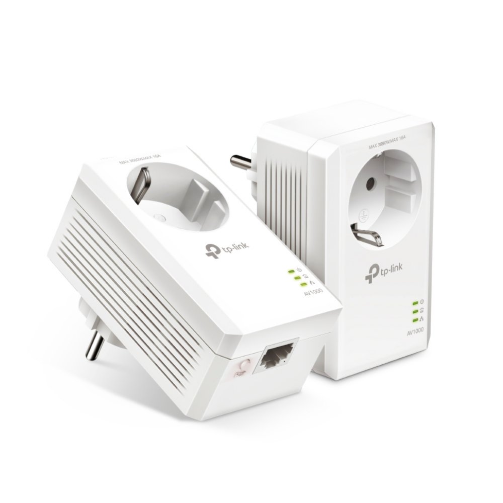 TP-Link AV1000 | Powerline Adapter Set | 1000 Mbps | Gigabit Ethernet | Starter Kit 2 TP-Link AV1000 | Powerline Adapter Set | 1000 Mbps | Gigabit Ethernet | Starter Kit - Afbeelding 2
