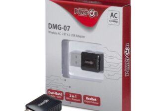 Inter-Tech DMG-07 | Wi-Fi 5 & Bluetooth 4.2 USB Adapter | 650 Mbps | Dual-band (2