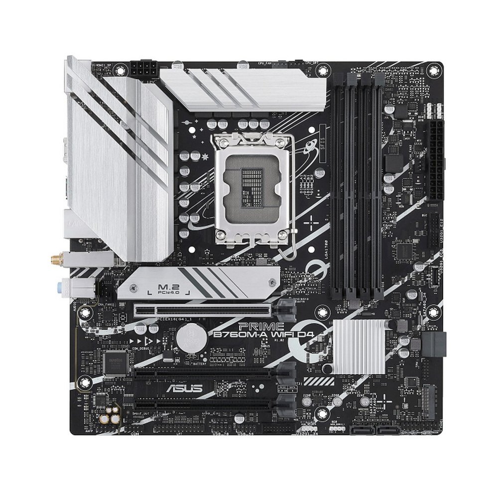 ASUS PRIME B760M-A WIFI D4 | Socket LGA 1700 | Intel B760 | 4xDDR4 | Micro-ATX | Moederbord 1 ASUS PRIME B760M-A WIFI D4 | Socket LGA 1700 | Intel B760 | 4xDDR4 | Micro-ATX | Moederbord