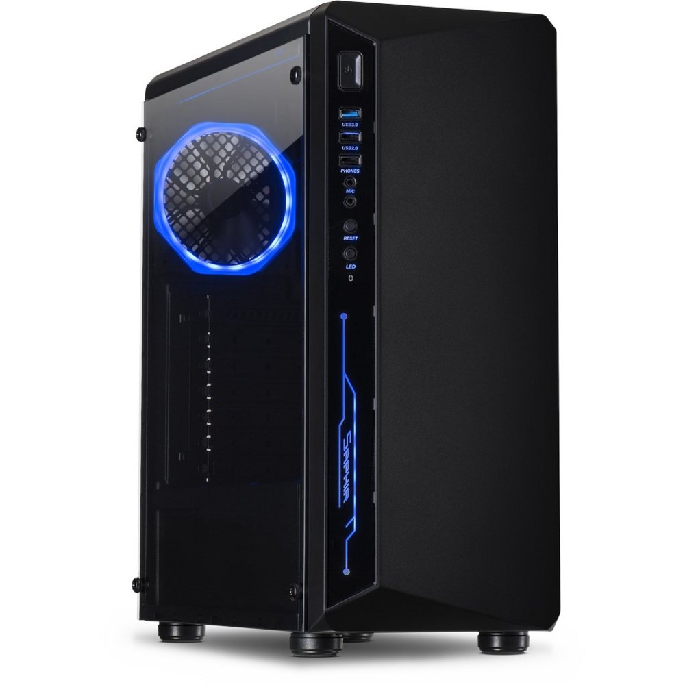 Inter-Tech C-3 Saphir RGB | Midi Tower | Zwart 1 Inter-Tech C-3 Saphir RGB | Midi Tower | Zwart