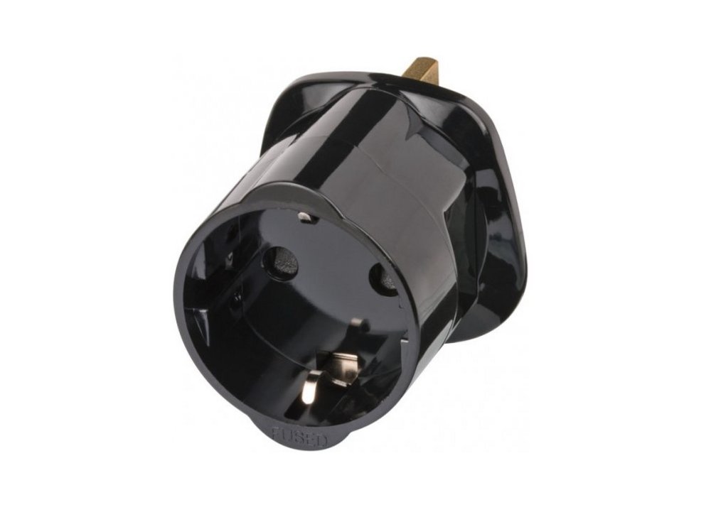Brennenstuhl Reisadapter | Geaard | Type G (VK) naar Type F | Zwart 1 Brennenstuhl Reisadapter | Geaard | Type G (VK) naar Type F | Zwart