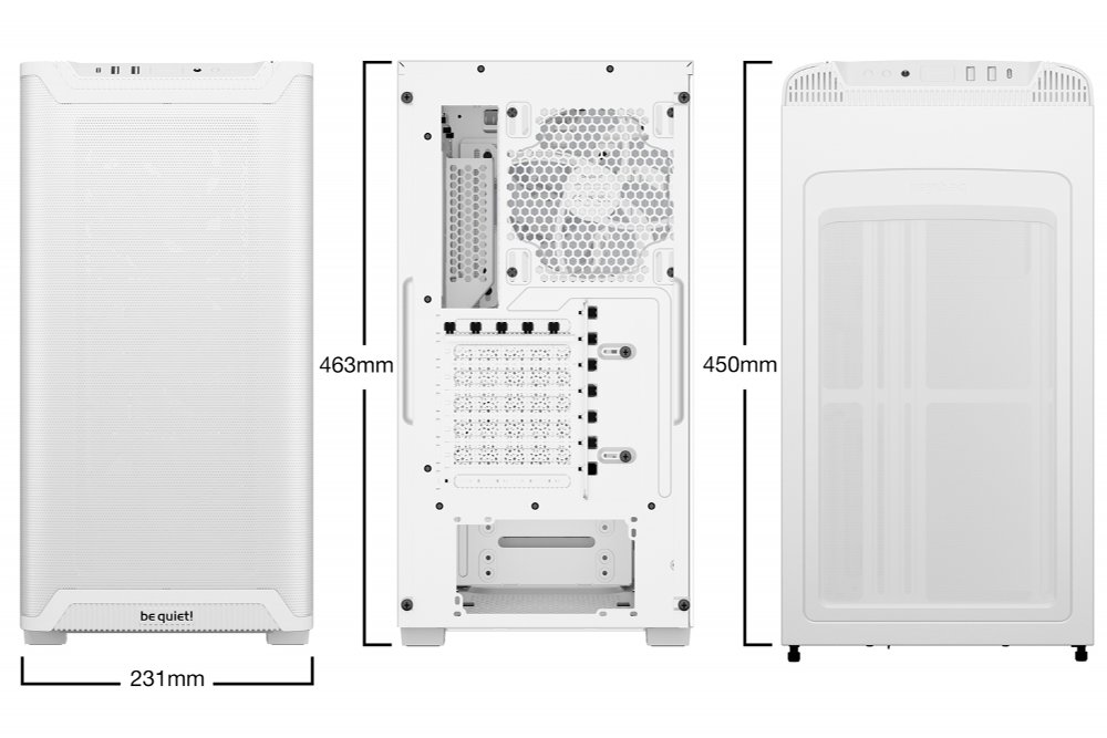 be quiet! PURE BASE 501 LX RGB | Midi Tower Case | Wit 2 be quiet! PURE BASE 501 LX RGB | Midi Tower Case | Wit - Afbeelding 2