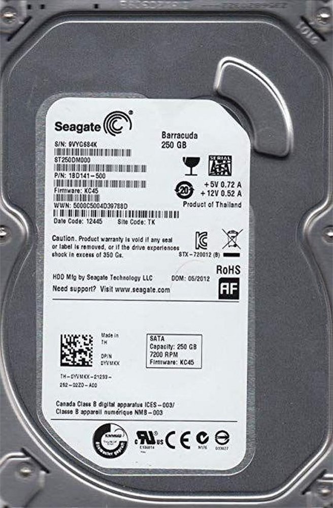 Seagate HDD 3.5" | 250GB SATA III | 7200RPM | PULLED 1 Seagate HDD 3.5" | 250GB SATA III | 7200RPM | PULLED