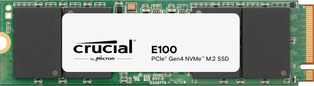 Crucial E100 2TB | PCIe NVMe SSD | Gen4 M.2 | 7.400 MB/s lezen | 7.000 MB/s schrijven 1 Crucial E100 2TB | PCIe NVMe SSD | Gen4 M.2 | 7.400 MB/s lezen | 7.000 MB/s schrijven