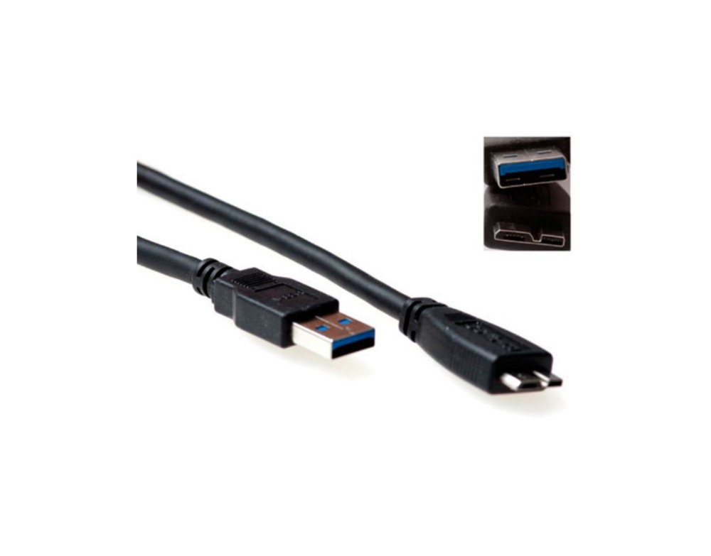 ACT SB3028 | USB 3.2 Gen 1 | USB-A naar Micro-USB-B | 0.5m | Zwart 1 ACT SB3028 | USB 3.2 Gen 1 | USB-A naar Micro-USB-B | 0.5m | Zwart
