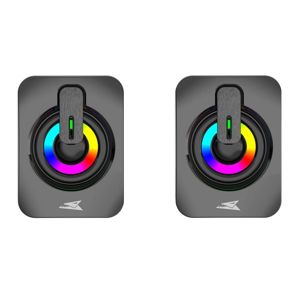Baracuda SEASHELL Rainbow | 2.0 Stereo Luidsprekerset USB | 2x3000mW | Zwart 4 Baracuda SEASHELL Rainbow | 2.0 Stereo Luidsprekerset USB | 2x3000mW | Zwart - Afbeelding 4
