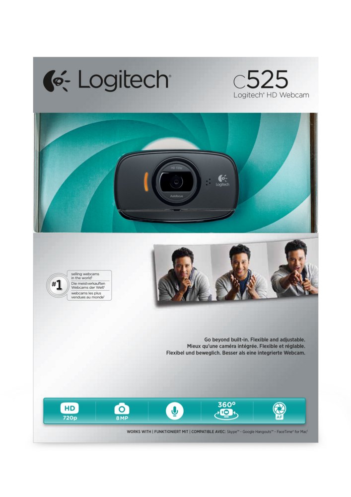 Logitech C525 webcam 8 MP 1280 x 720 Pixels USB 2.0 Zwart 5 Logitech C525 webcam 8 MP 1280 x 720 Pixels USB 2.0 Zwart - Afbeelding 5