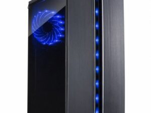 Inter-Tech Thunder Blue Light | Midi Tower Case | Zwart | RENEWED