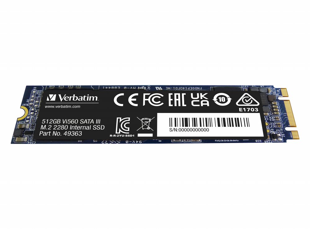 Verbatim Vi560 | 512GB SATA SSD | M.2 | 560MB/s Lezen | 520MB/s Schrijven 3 Verbatim Vi560 | 512GB SATA SSD | M.2 | 560MB/s Lezen | 520MB/s Schrijven - Afbeelding 3