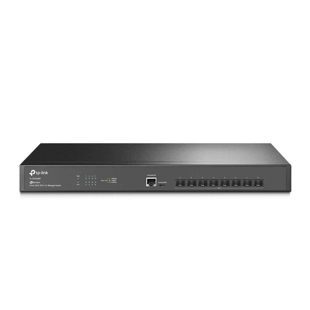 TP-Link TL-SX3008F | Managed L2+ Switch | 8 Poorten | 10G SFP+ | Rackmount 2 TP-Link TL-SX3008F | Managed L2+ Switch | 8 Poorten | 10G SFP+ | Rackmount - Afbeelding 2
