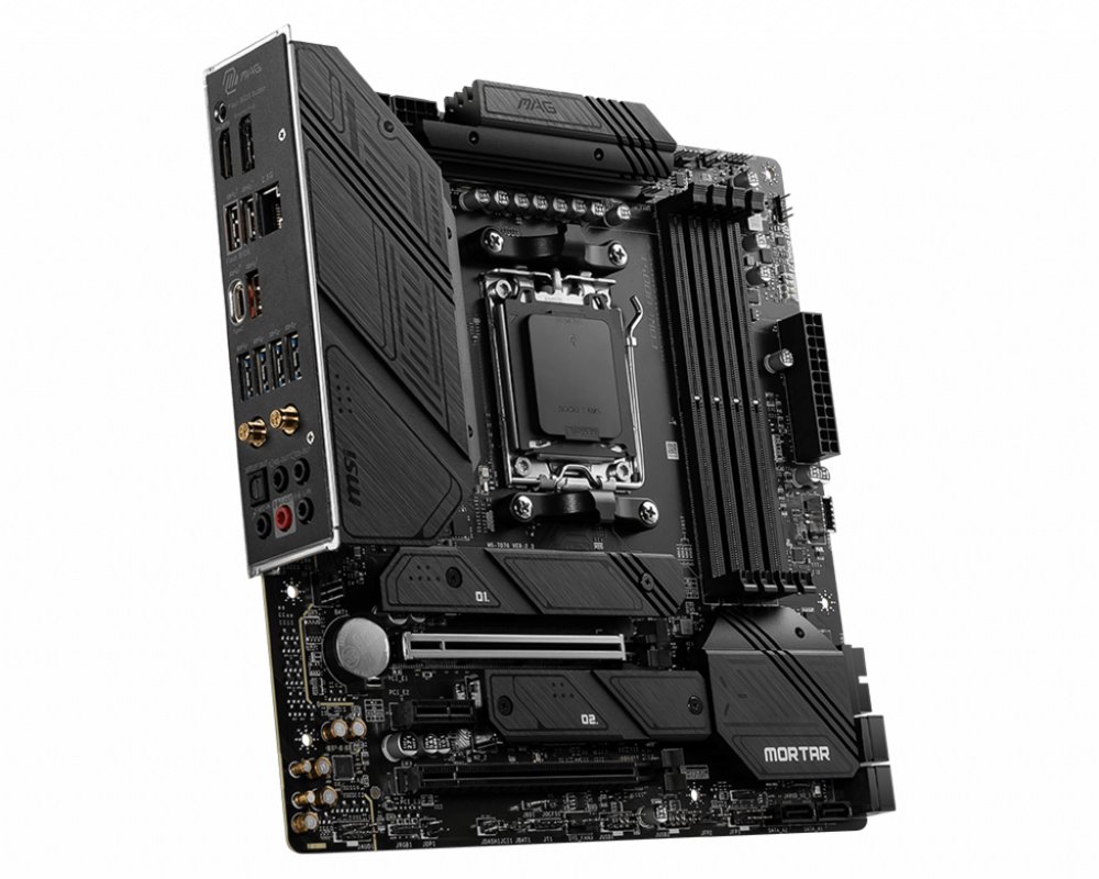 MSI MAG B650M Mortar WIFI | Socket AM5 | AMD B650 | 4xDDR5 | Micro-ATX | Moederbord 3 MSI MAG B650M Mortar WIFI | Socket AM5 | AMD B650 | 4xDDR5 | Micro-ATX | Moederbord - Afbeelding 3