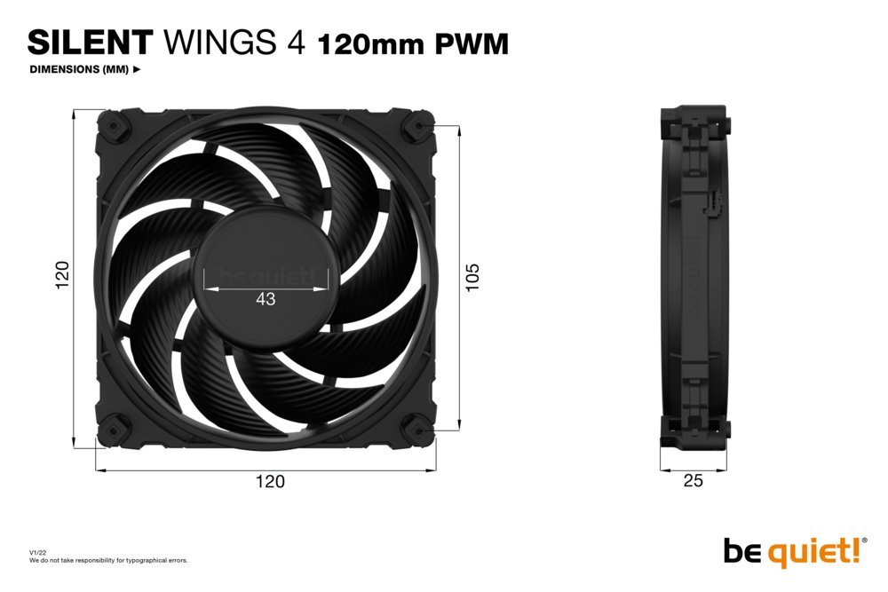be quiet! Silent Wings 4 | 120mm PWM Case Fan | Zwart 5 be quiet! Silent Wings 4 | 120mm PWM Case Fan | Zwart - Afbeelding 5