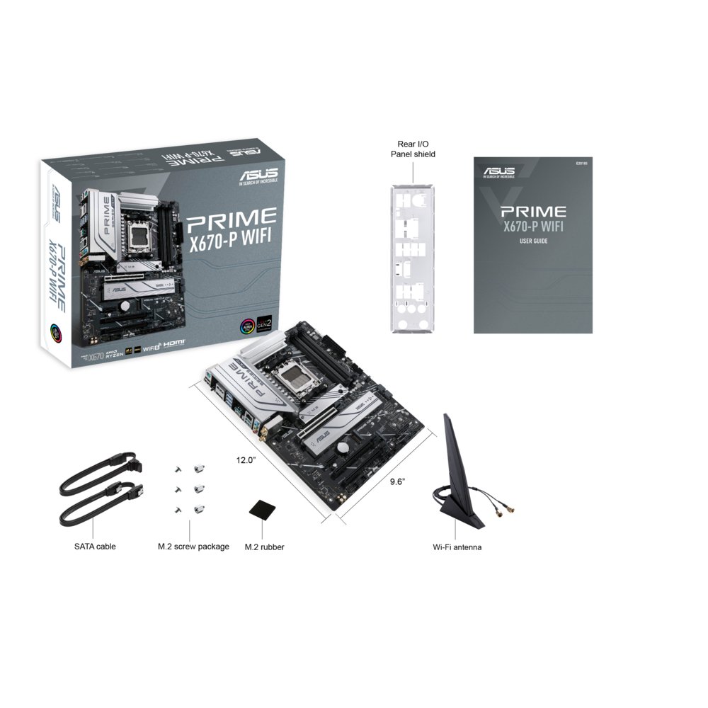 ASUS PRIME X670-P WIFI | Socket AM5 | AMD X670 | 4xDDR5 | ATX | Moederbord 6 ASUS PRIME X670-P WIFI | Socket AM5 | AMD X670 | 4xDDR5 | ATX | Moederbord - Afbeelding 6