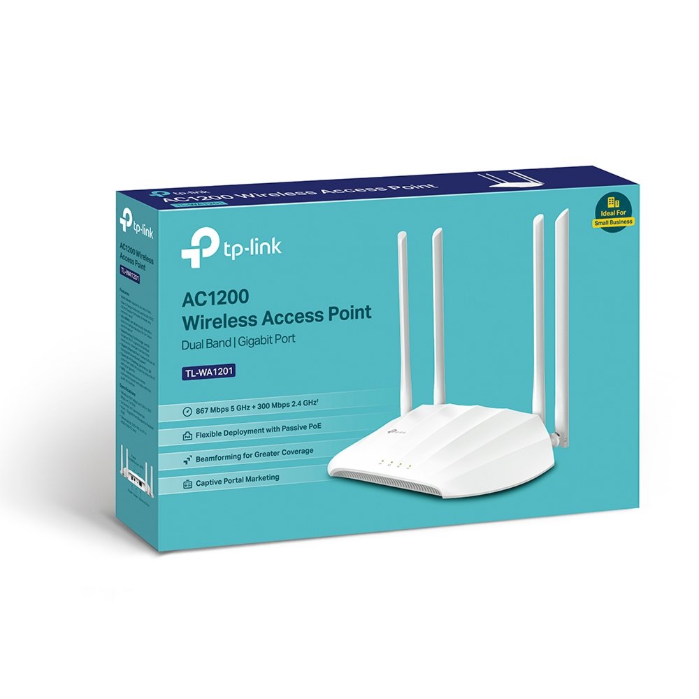 TP-Link TL-WA1201 | Wi-Fi 5 Access Point | 867 Mbps | PoE Ondersteuning | Inclusief Voedingsadapter | Dual-Band 3 TP-Link TL-WA1201 | Wi-Fi 5 Access Point | 867 Mbps | PoE Ondersteuning | Inclusief Voedingsadapter | Dual-Band - Afbeelding 3