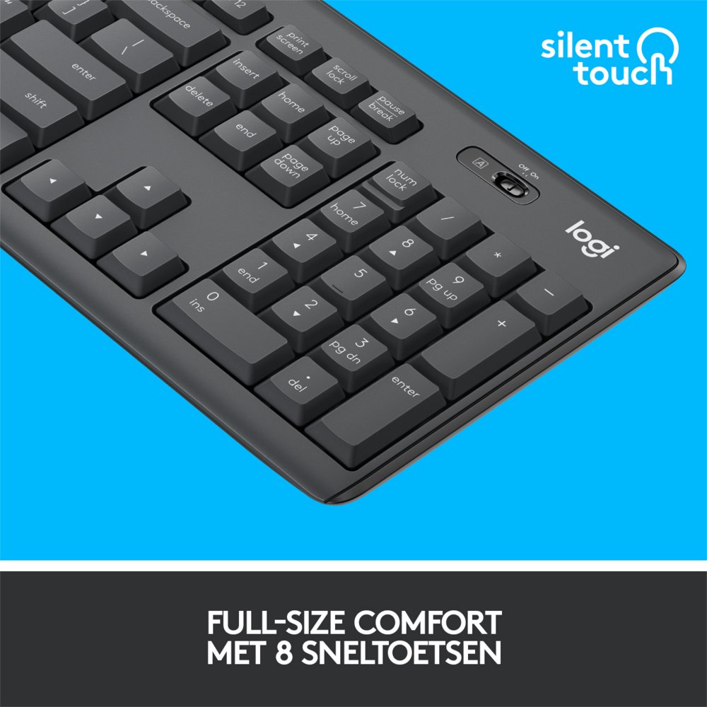Logitech MK295 Silent | Draadloze Muis en Toetsenbordcombo | QWERTY 8 Logitech MK295 Silent | Draadloze Muis en Toetsenbordcombo | QWERTY - Afbeelding 8