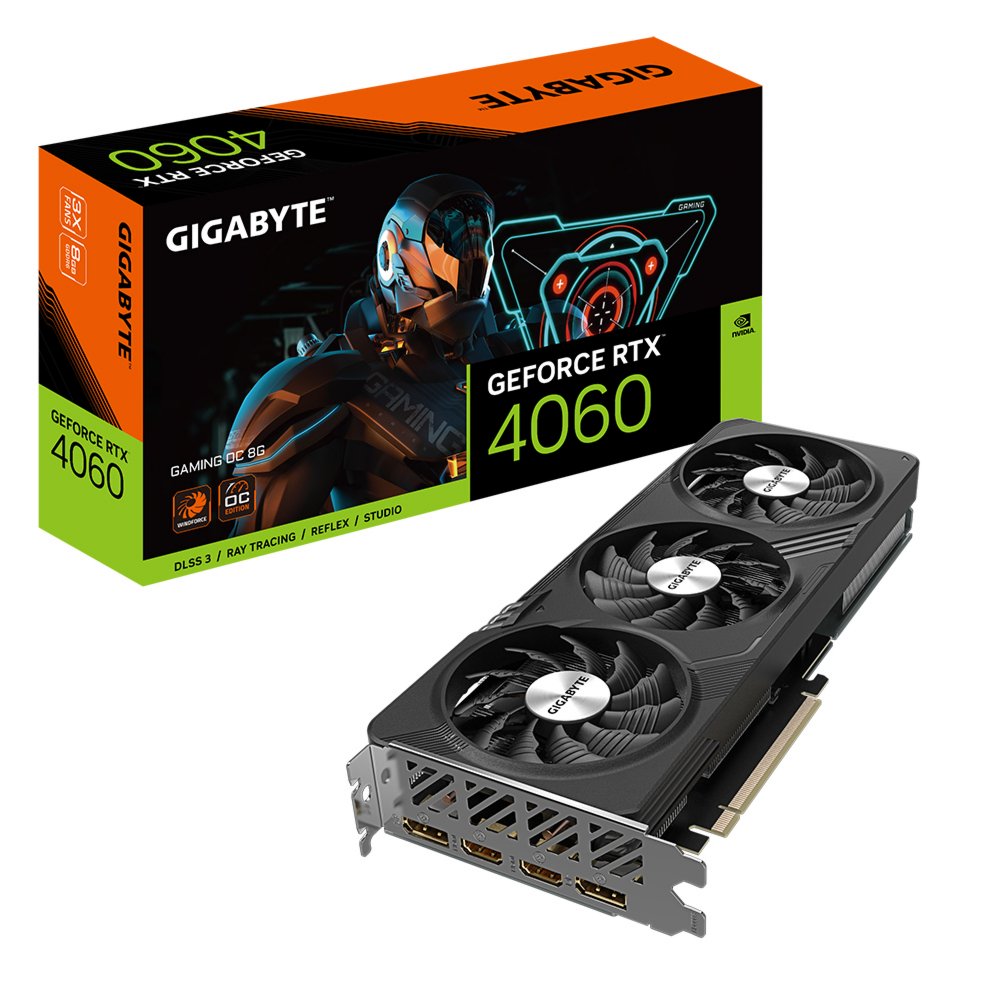 Gigabyte GeForce RTX 4060 Gaming OC | 8GB GDDR6 VRAM | Videokaart | GPU | Nvidia 1 Gigabyte GeForce RTX 4060 Gaming OC | 8GB GDDR6 VRAM | Videokaart | GPU | Nvidia
