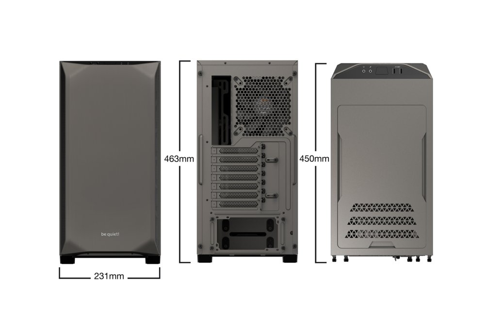 be quiet! Pure Base 500 | Midi Tower Case | Grijs 2 be quiet! Pure Base 500 | Midi Tower Case | Grijs - Afbeelding 2