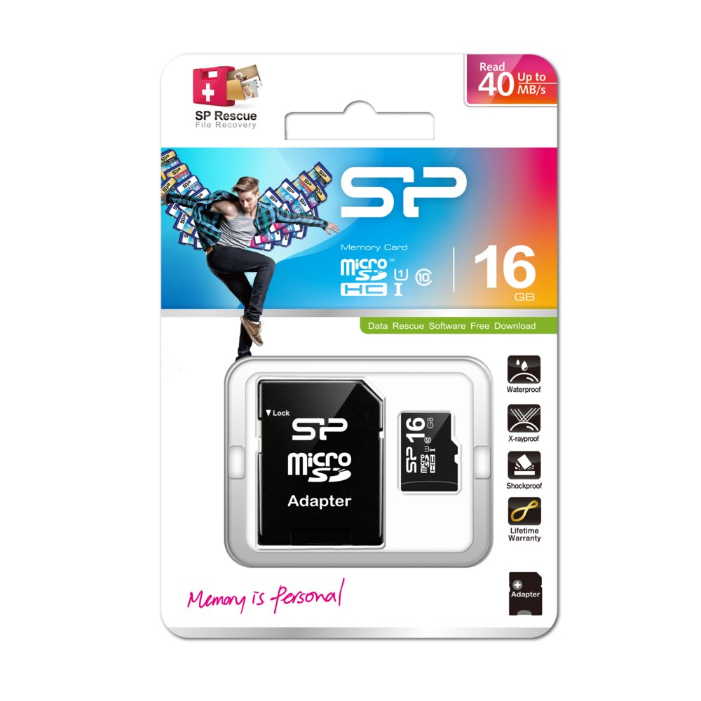Silicon Power Elite | MicroSDHC | 16GB | Class 10 | UHS-I U1 | Inclusief SD-adapter | Zwart 4 Silicon Power Elite | MicroSDHC | 16GB | Class 10 | UHS-I U1 | Inclusief SD-adapter | Zwart - Afbeelding 4
