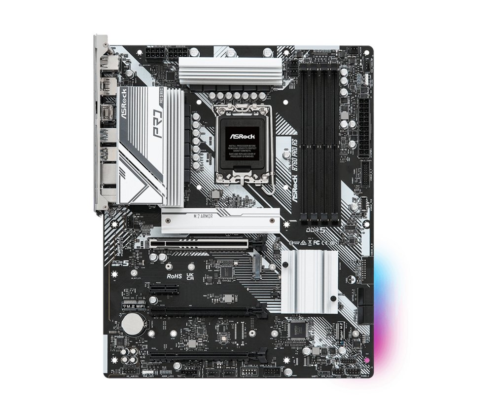 Asrock B760 PRO RS | Socket LGA 1700 | Intel B760 | 4xDDR5 | Micro-ATX | Moederbord 1 Asrock B760 PRO RS | Socket LGA 1700 | Intel B760 | 4xDDR5 | Micro-ATX | Moederbord