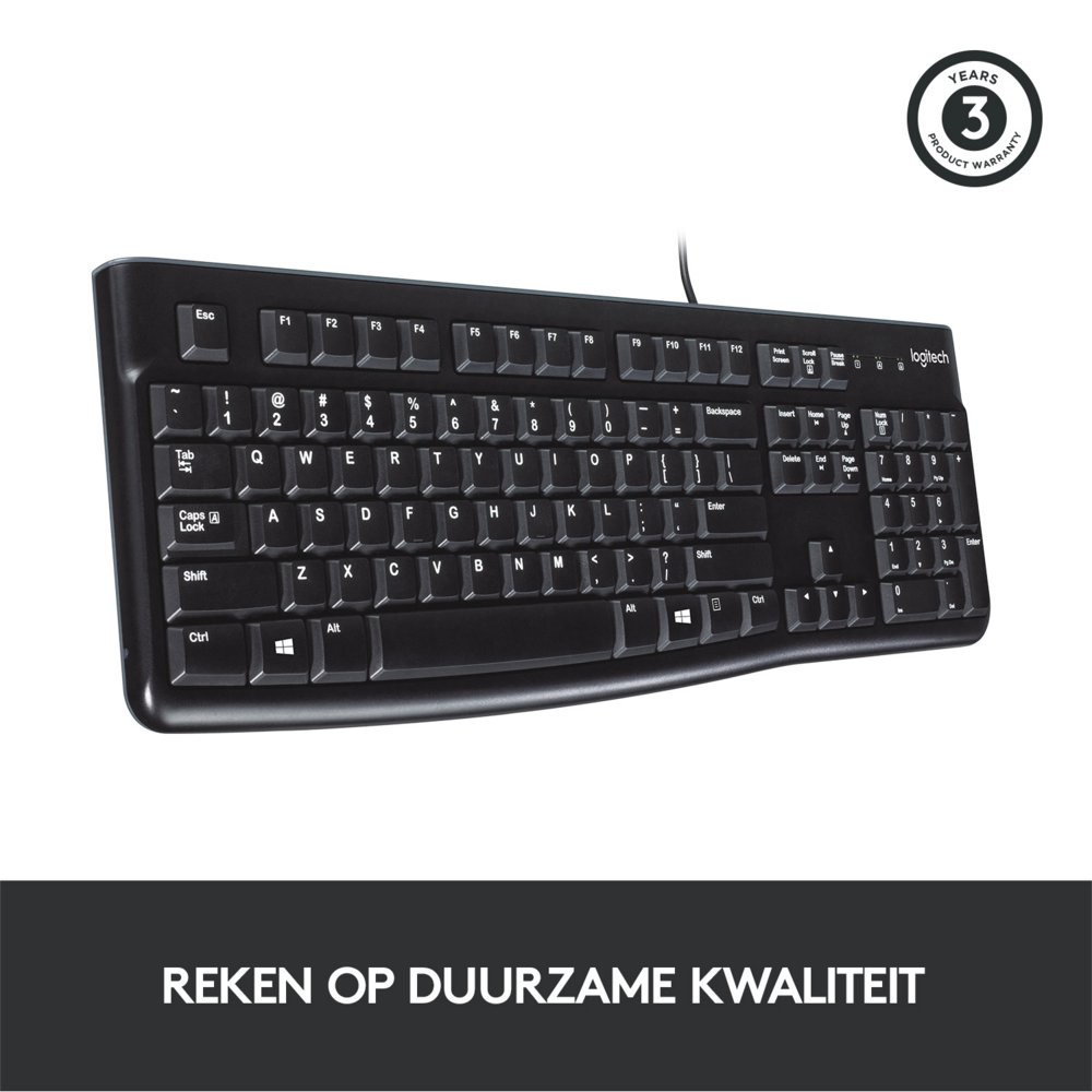 Logitech K120 | Zakelijk Bedraad Toetsenbord | QWERTY 9 Logitech K120 | Zakelijk Bedraad Toetsenbord | QWERTY - Afbeelding 9