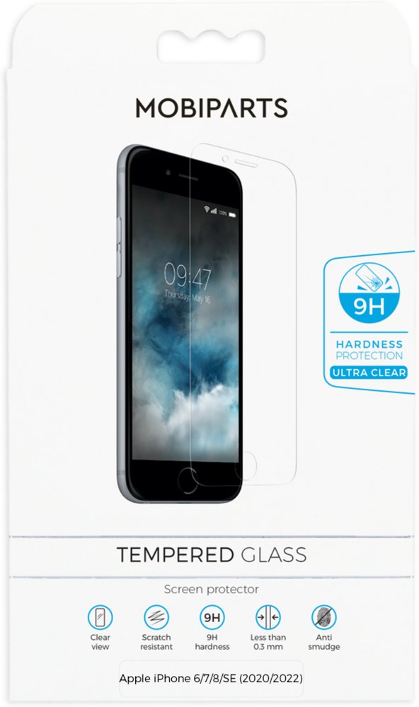 Mobiparts Regular Tempered Glass | Screenprotector voor iPhone 6/7/8/SE (2020/2022) | 9H Hardheid | 10-Pack 2 Mobiparts Regular Tempered Glass | Screenprotector voor iPhone 6/7/8/SE (2020/2022) | 9H Hardheid | 10-Pack - Afbeelding 2
