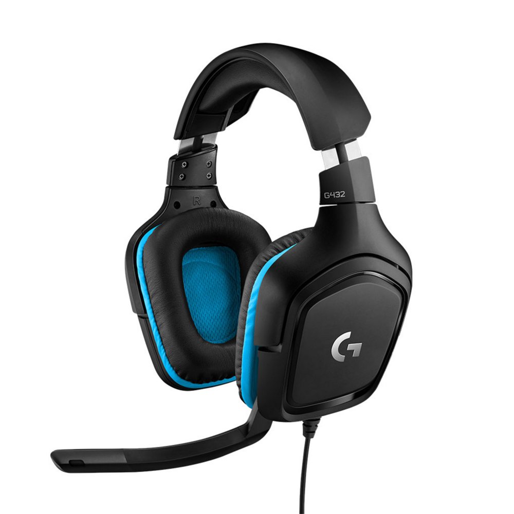 Logitech G432 | Bedrade Over-ear Gaming Headset 3.5mm Connector | 7.1 Surround | Zwart/Blauw 9 Logitech G432 | Bedrade Over-ear Gaming Headset 3.5mm Connector | 7.1 Surround | Zwart/Blauw - Afbeelding 9