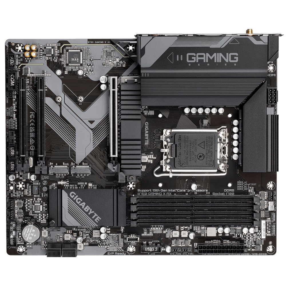 Gigabyte B760 GAMING X AX | Socket LGA 1700 | Intel B760 | 4xDDR5 | ATX | Moederbord 4 Gigabyte B760 GAMING X AX | Socket LGA 1700 | Intel B760 | 4xDDR5 | ATX | Moederbord - Afbeelding 4