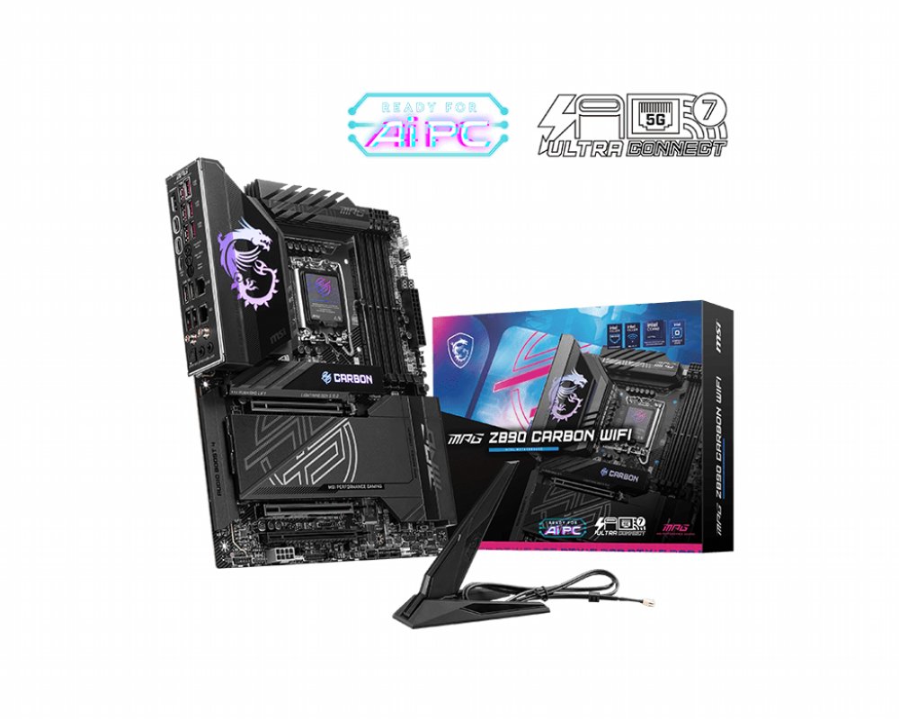 MSI MPG Z890 CARBON WIFI | Socket LGA 1851 | Intel Z890 | 4xDDR5 | ATX | Moederbord 1 MSI MPG Z890 CARBON WIFI | Socket LGA 1851 | Intel Z890 | 4xDDR5 | ATX | Moederbord